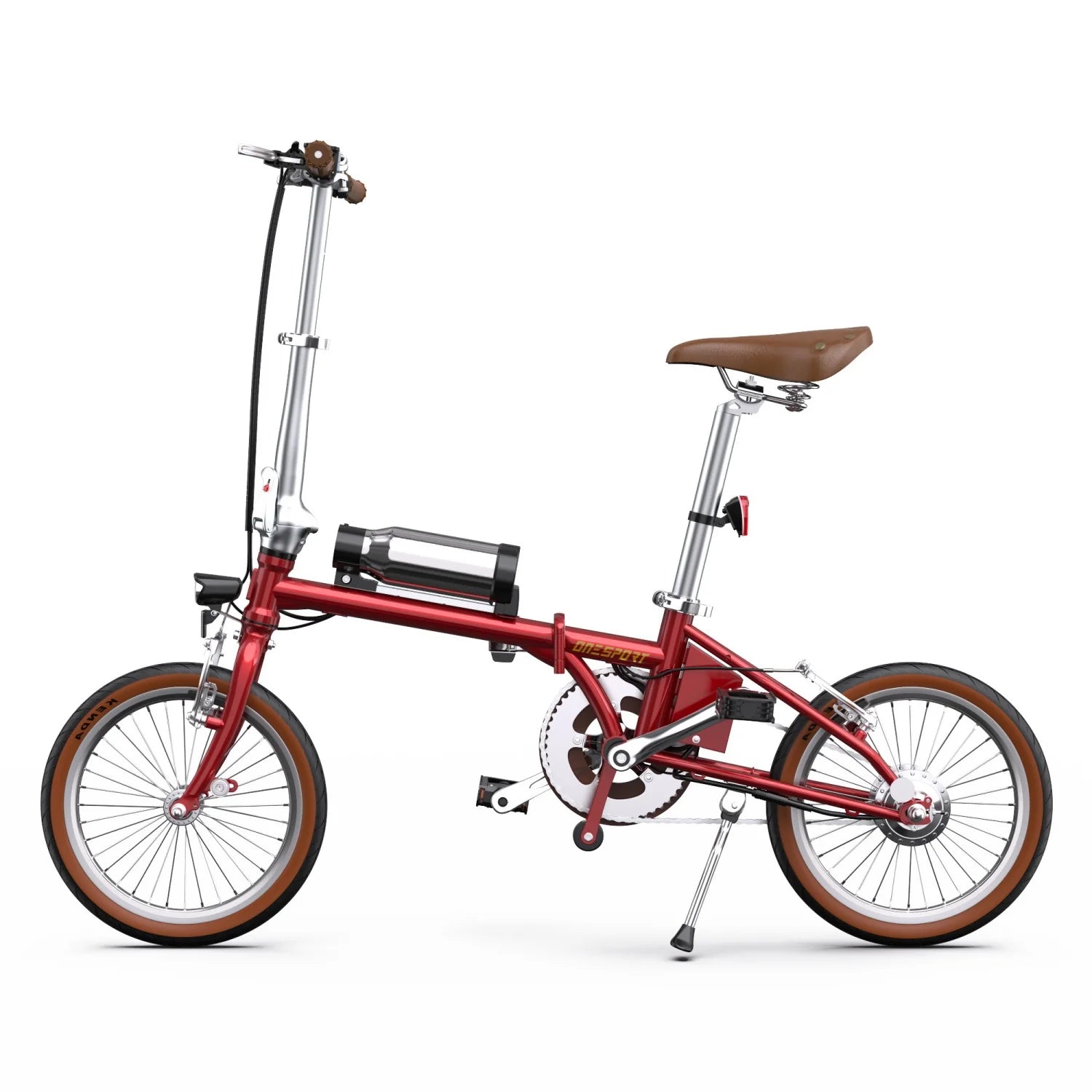 Vélo électrique ONESPORT OT02 - Moteur 250W Batterie 36V5.2Ah 16 pouces Pliable - Rouge