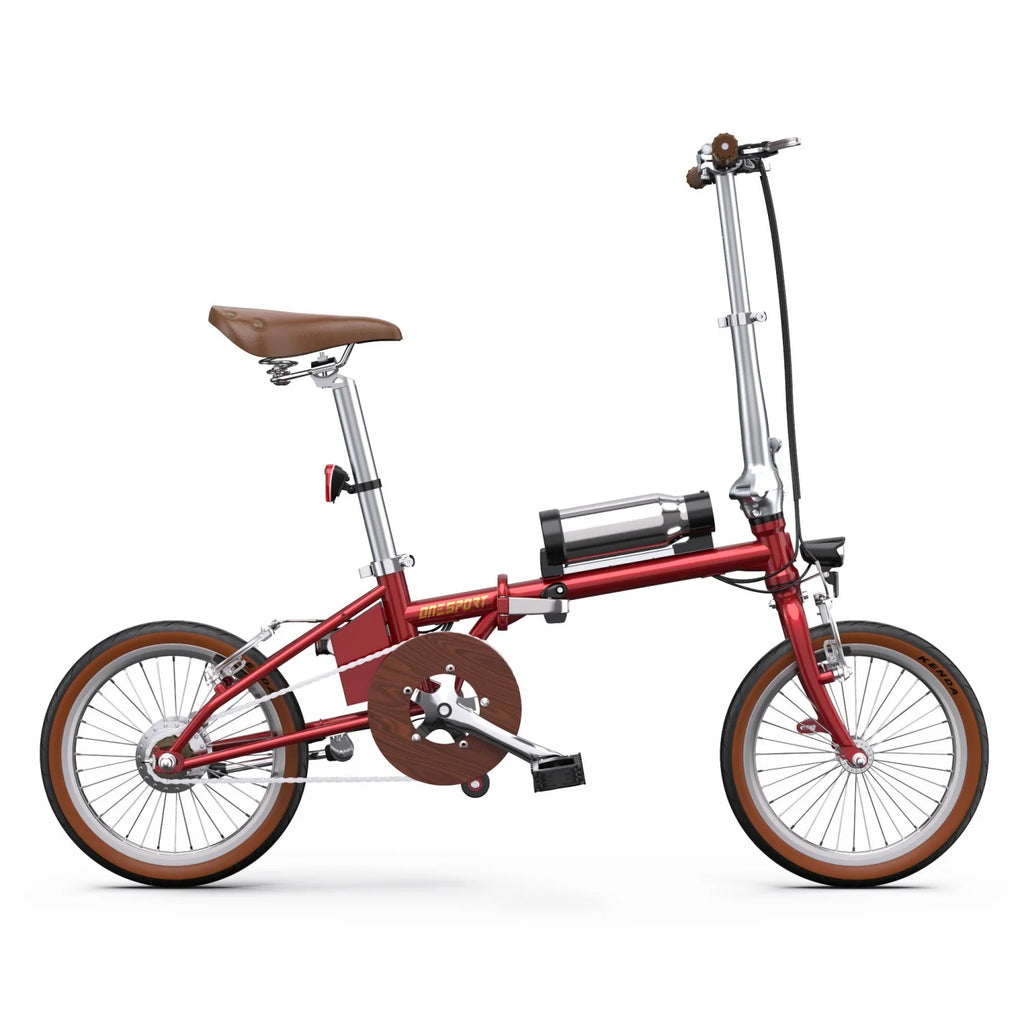 Vélo électrique ONESPORT OT02 - Moteur 250W Batterie 36V5.2Ah 16 pouces Pliable - Rouge