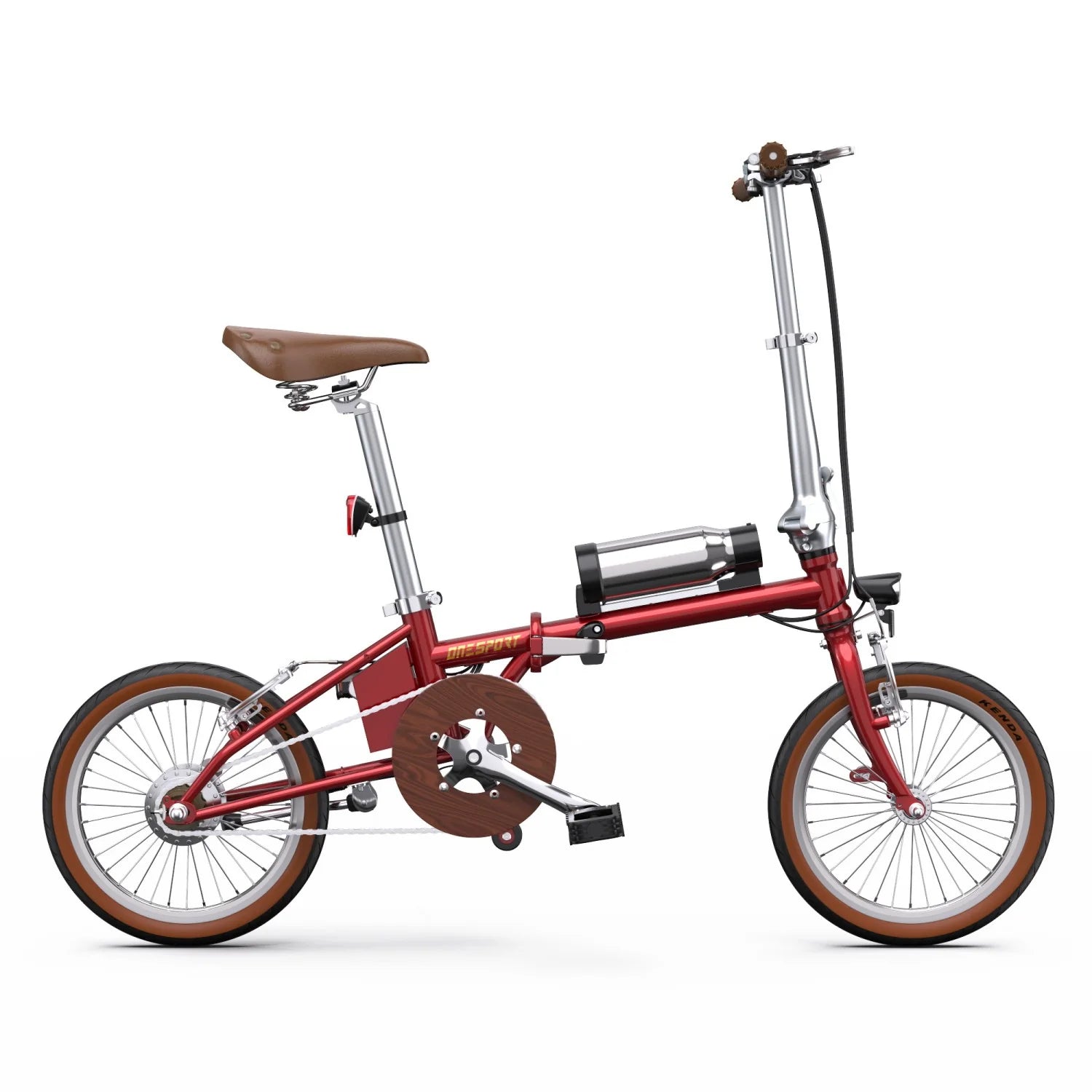 Vélo électrique ONESPORT OT02 - Moteur 250W Batterie 36V5.2Ah 16 pouces Pliable - Rouge