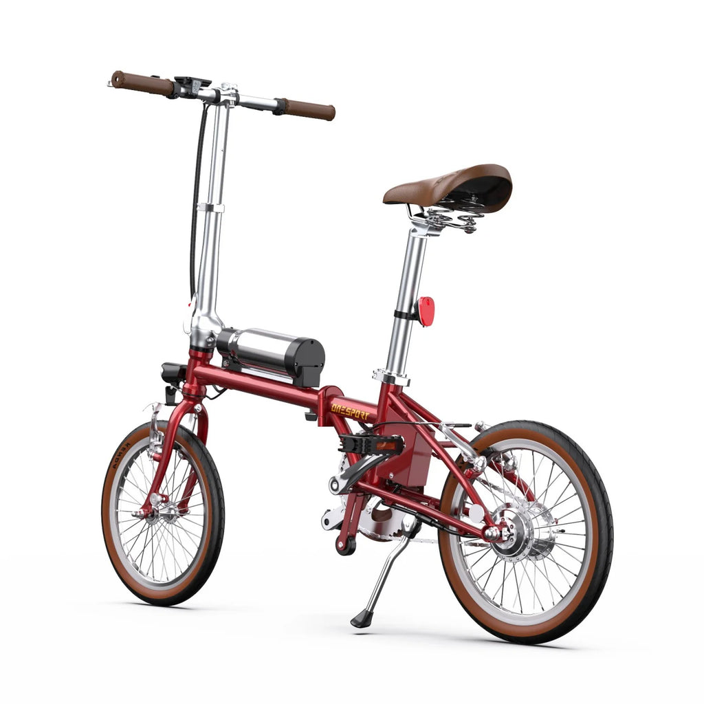Vélo électrique ONESPORT OT02 - Moteur 250W Batterie 36V5.2Ah 16 pouces Pliable - Rouge