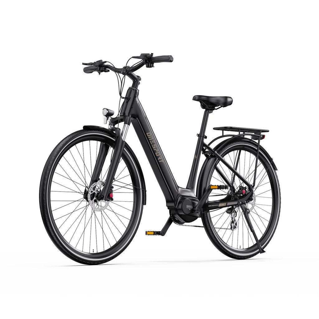 ONESPORT OT07 Vélo électrique – Moteur 250 W Batterie 36 V 14 Ah Pneus 27,5 pouces Freins à disque hydrauliques – Noir