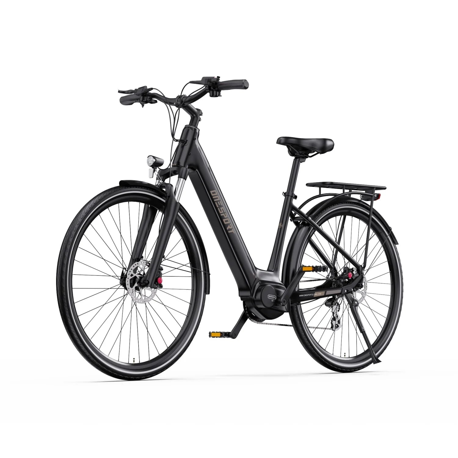 ONESPORT OT07 Vélo électrique – Moteur 250 W Batterie 36 V 14 Ah Pneus 27,5 pouces Freins à disque hydrauliques – Noir