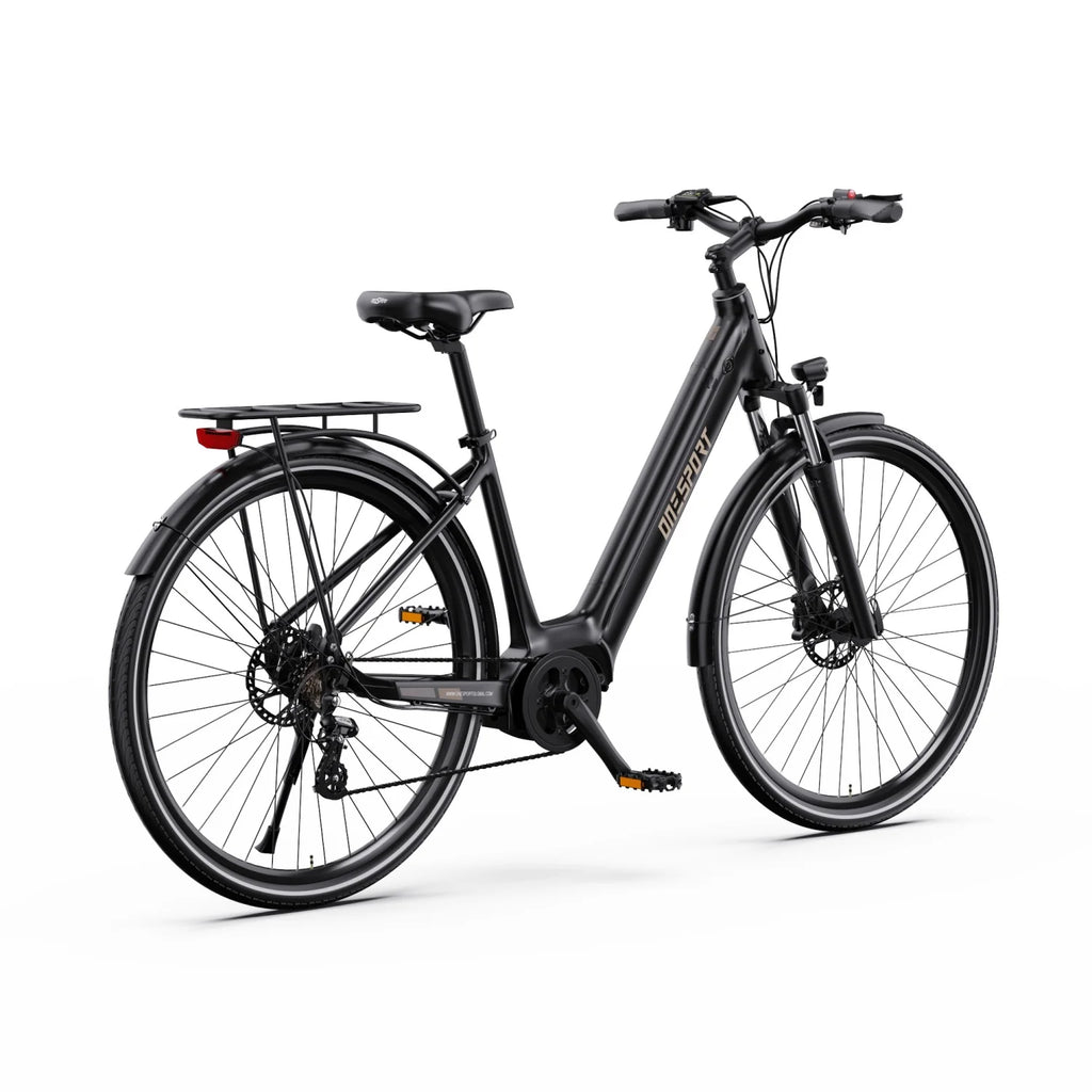 ONESPORT OT07 Vélo électrique – Moteur 250 W Batterie 36 V 14 Ah Pneus 27,5 pouces Freins à disque hydrauliques – Noir
