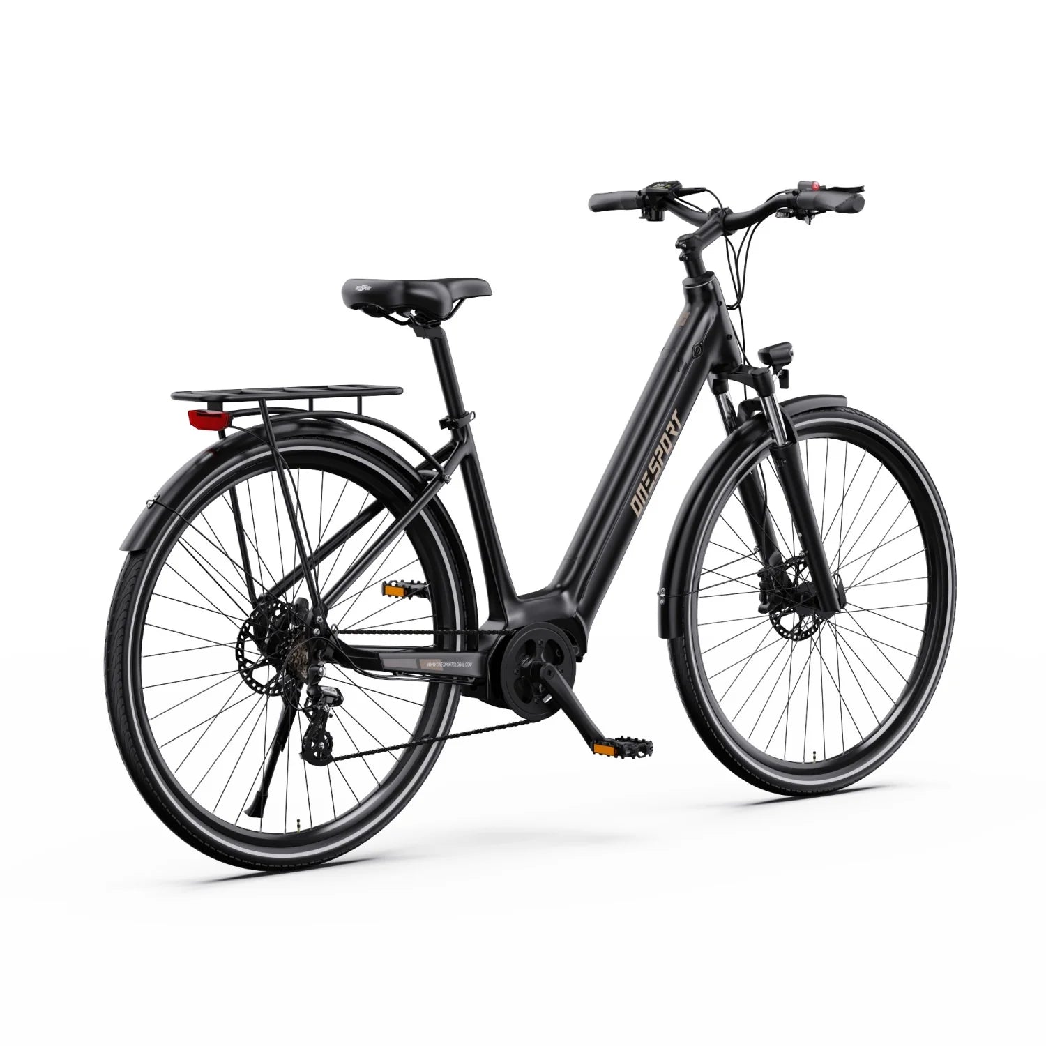 ONESPORT OT07 Vélo électrique – Moteur 250 W Batterie 36 V 14 Ah Pneus 27,5 pouces Freins à disque hydrauliques – Noir