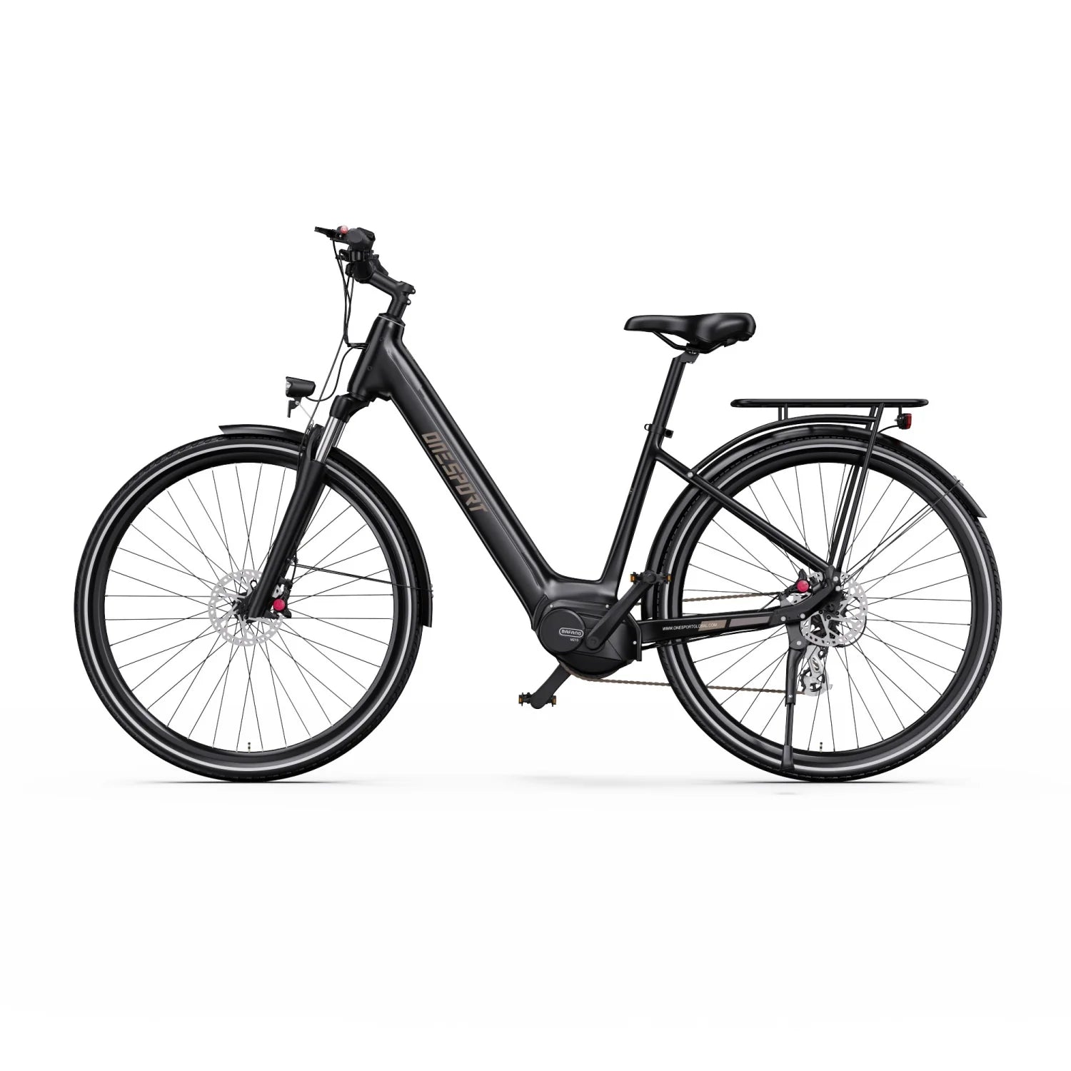 ONESPORT OT07 Vélo électrique – Moteur 250 W Batterie 36 V 14 Ah Pneus 27,5 pouces Freins à disque hydrauliques – Noir
