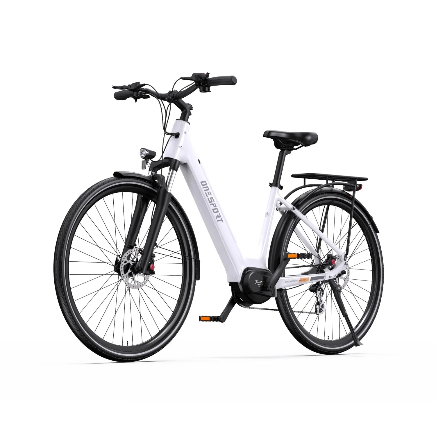 Vélo électrique ONESPORT OT07 - Moteur 250W Batterie 36V14AH Pneus 27.5 pouces Freins à disque hydrauliques - Blanc