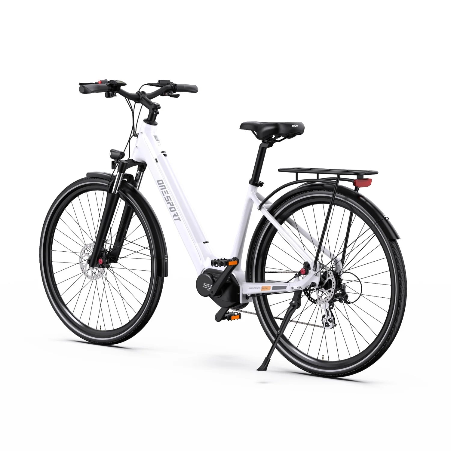 Vélo électrique ONESPORT OT07 - Moteur 250W Batterie 36V14AH Pneus 27.5 pouces Freins à disque hydrauliques - Blanc