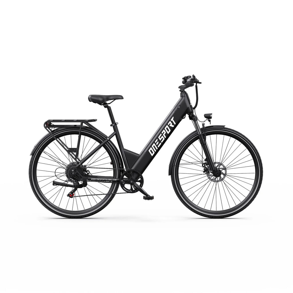 Vélo électrique ONESPORT OT12 - Moteur 250W Batterie 36V13Ah 27,5 pouces Frein à câble - Gris