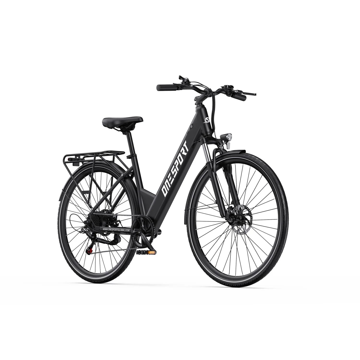 Vélo électrique ONESPORT OT12 - Moteur 250W Batterie 36V13Ah 27,5 pouces Frein à câble - Gris