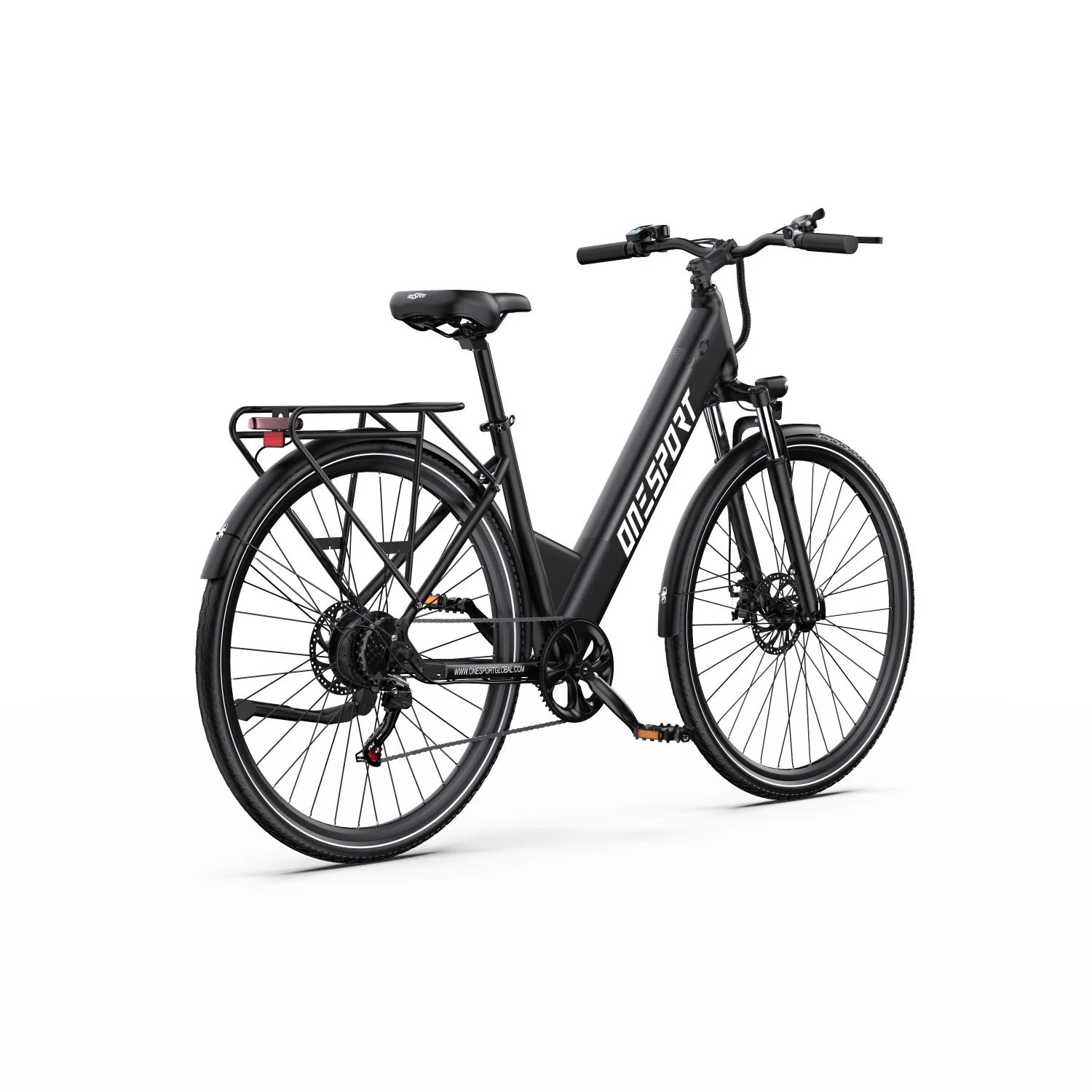 Vélo électrique ONESPORT OT12 - Moteur 250W Batterie 36V13Ah 27,5 pouces Frein à câble - Gris