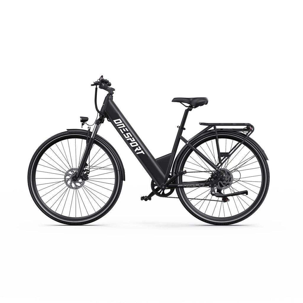 Vélo électrique ONESPORT OT12 - Moteur 250W Batterie 36V13Ah 27,5 pouces Frein à câble - Gris