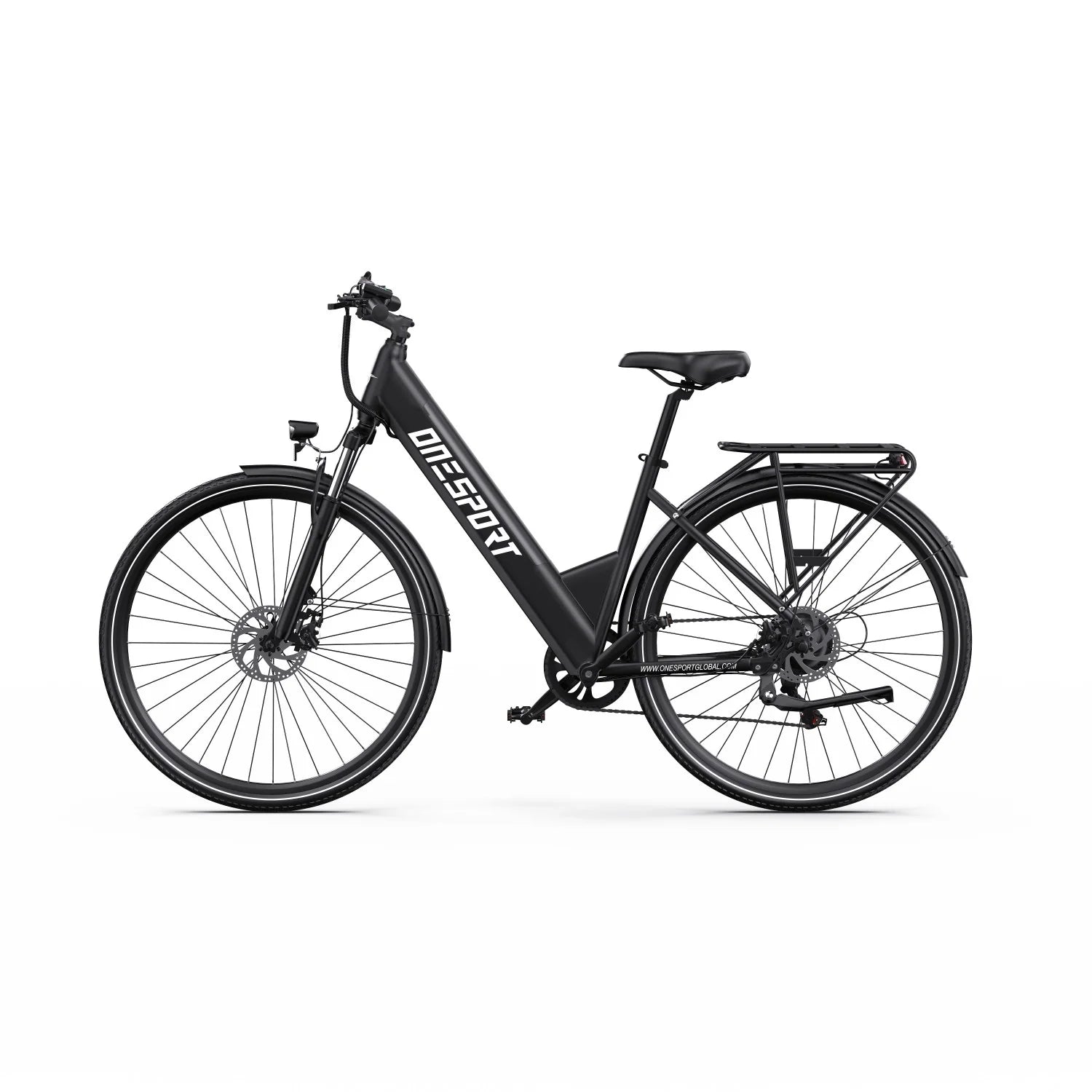 Vélo électrique ONESPORT OT12 - Moteur 250W Batterie 36V13Ah 27,5 pouces Frein à câble - Gris