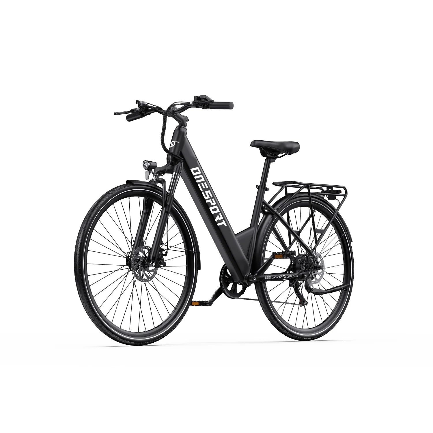 Vélo électrique ONESPORT OT12 - Moteur 250W Batterie 36V13Ah 27,5 pouces Frein à câble - Gris