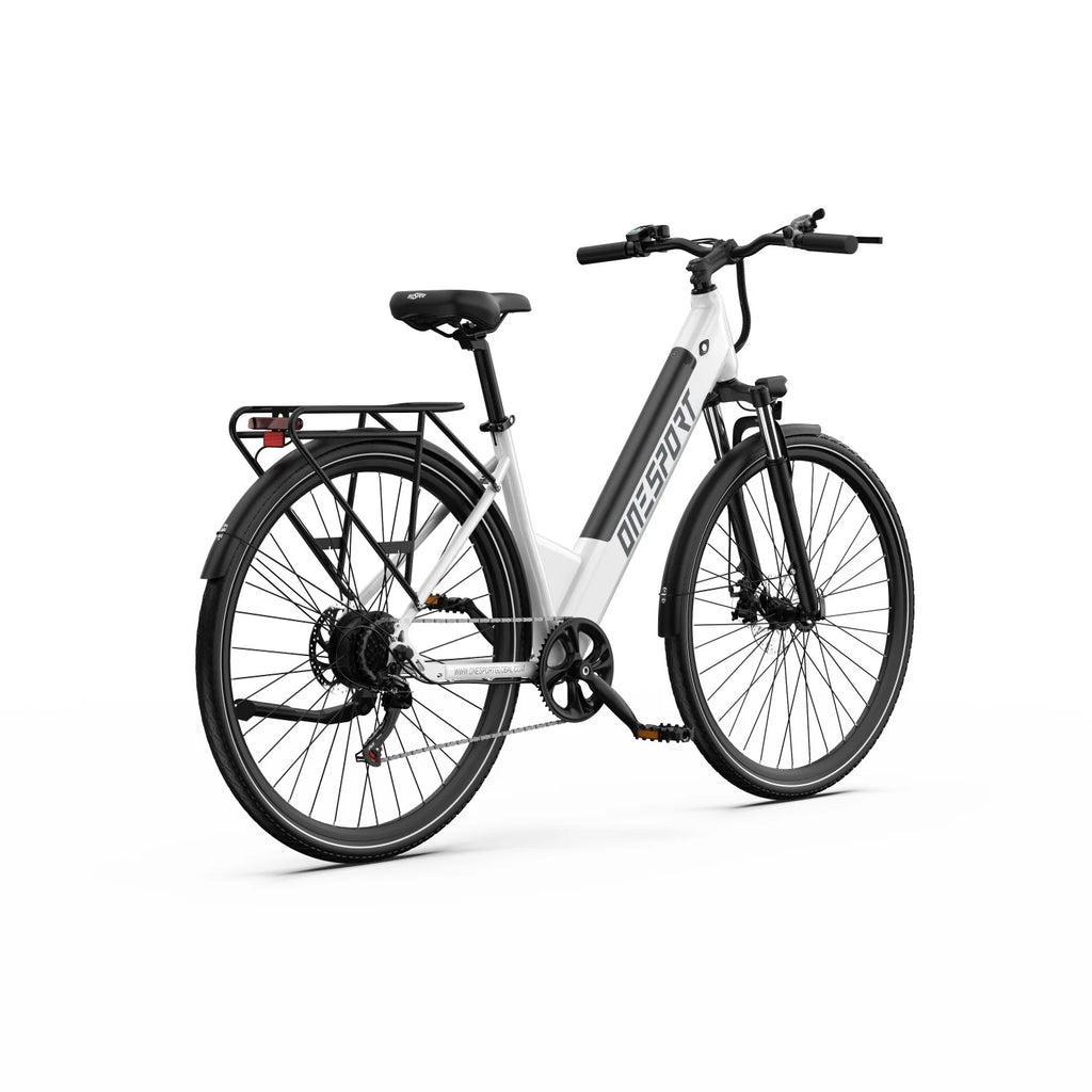 ONESPORT OT12 Vélo électrique - Moteur 250W Batterie 36V13Ah avec Roues 27.5in et Frein à câble - Blanc