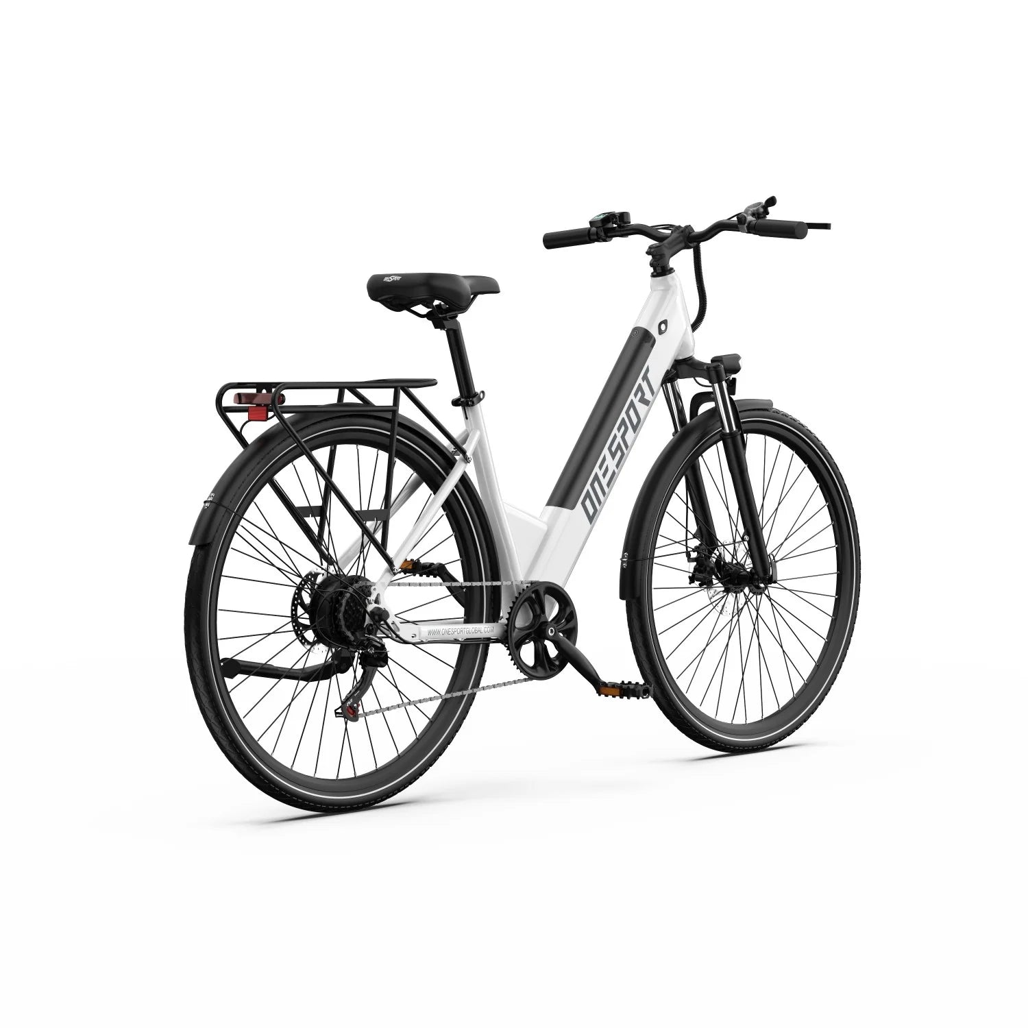 ONESPORT OT12 Vélo électrique - Moteur 250W Batterie 36V13Ah avec Roues 27.5in et Frein à câble - Blanc