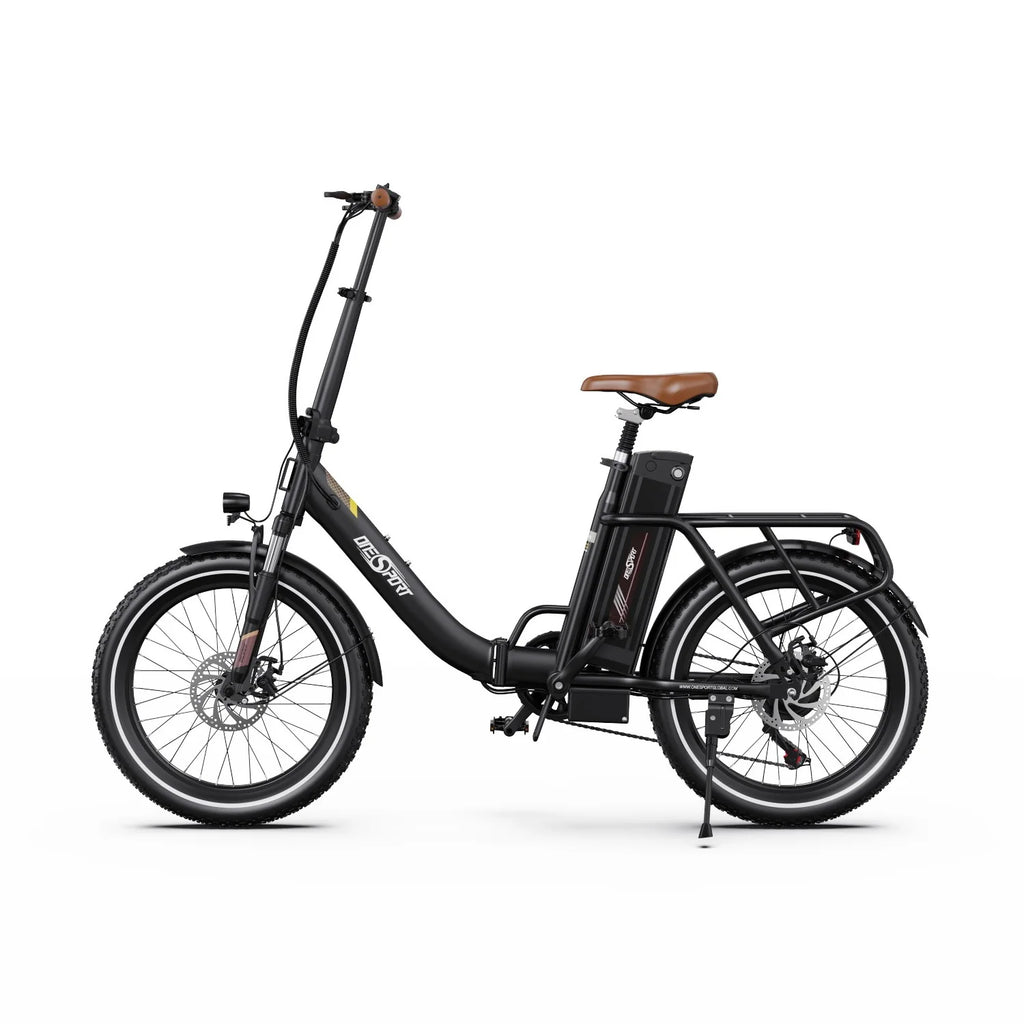Vélo électrique ONESPORT OT16-2 Moteur 250W Batterie 48V17AH Pneus 20 pouces Frein à disque mécanique - Marron foncé