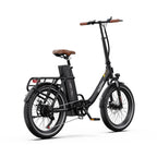 Vélo électrique ONESPORT OT16-2 Moteur 250W Batterie 48V17AH Pneus 20 pouces Frein à disque mécanique - Marron foncé