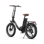 Vélo électrique ONESPORT OT16-2 Moteur 250W Batterie 48V17AH Pneus 20 pouces Frein à disque mécanique - Marron foncé