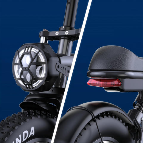 PHNHOLUN C8 FT E-Bike - 1000W Motor 48V20AH Akku 20 Zoll Reifen Scheibenbremse - Schwarz