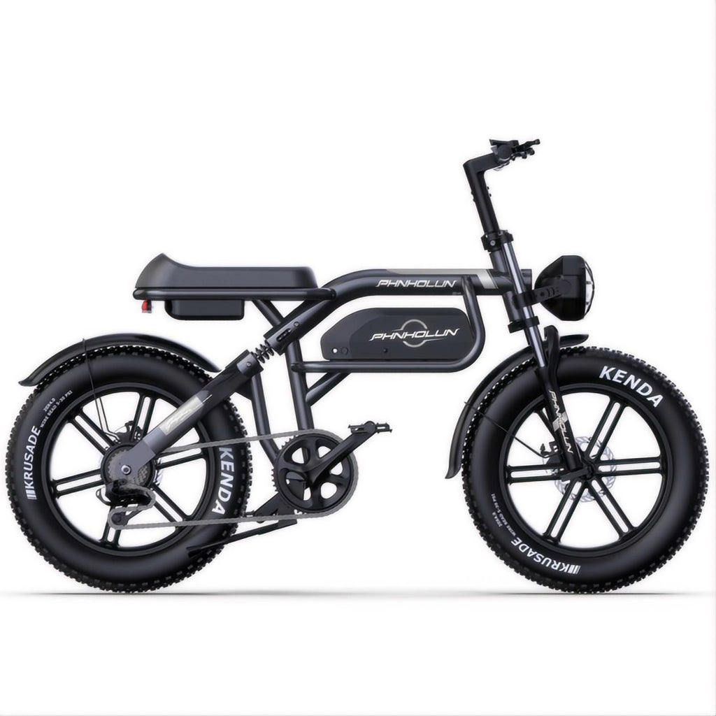 Vélo électrique PHNHOLUN C8 IT - Moteur 1000 W Batterie 48 V 20 Ah Pneus 20 Pouces Frein à Disque - Noir