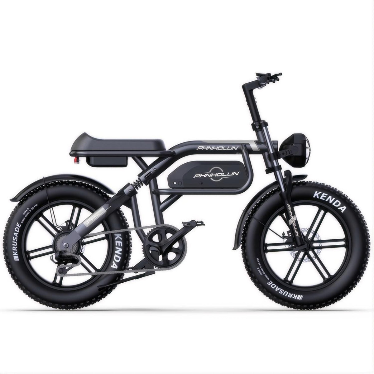 PHNHOLUN C8 IT E-Bike - 1000W Motor 48V20AH Akku 20 Zoll Reifen Scheibenbremse - Schwarz