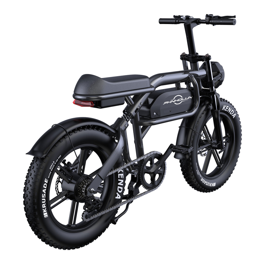Vélo électrique PHNHOLUN C8 IT - Moteur 1000 W Batterie 48 V 20 Ah Pneus 20 Pouces Frein à Disque - Noir