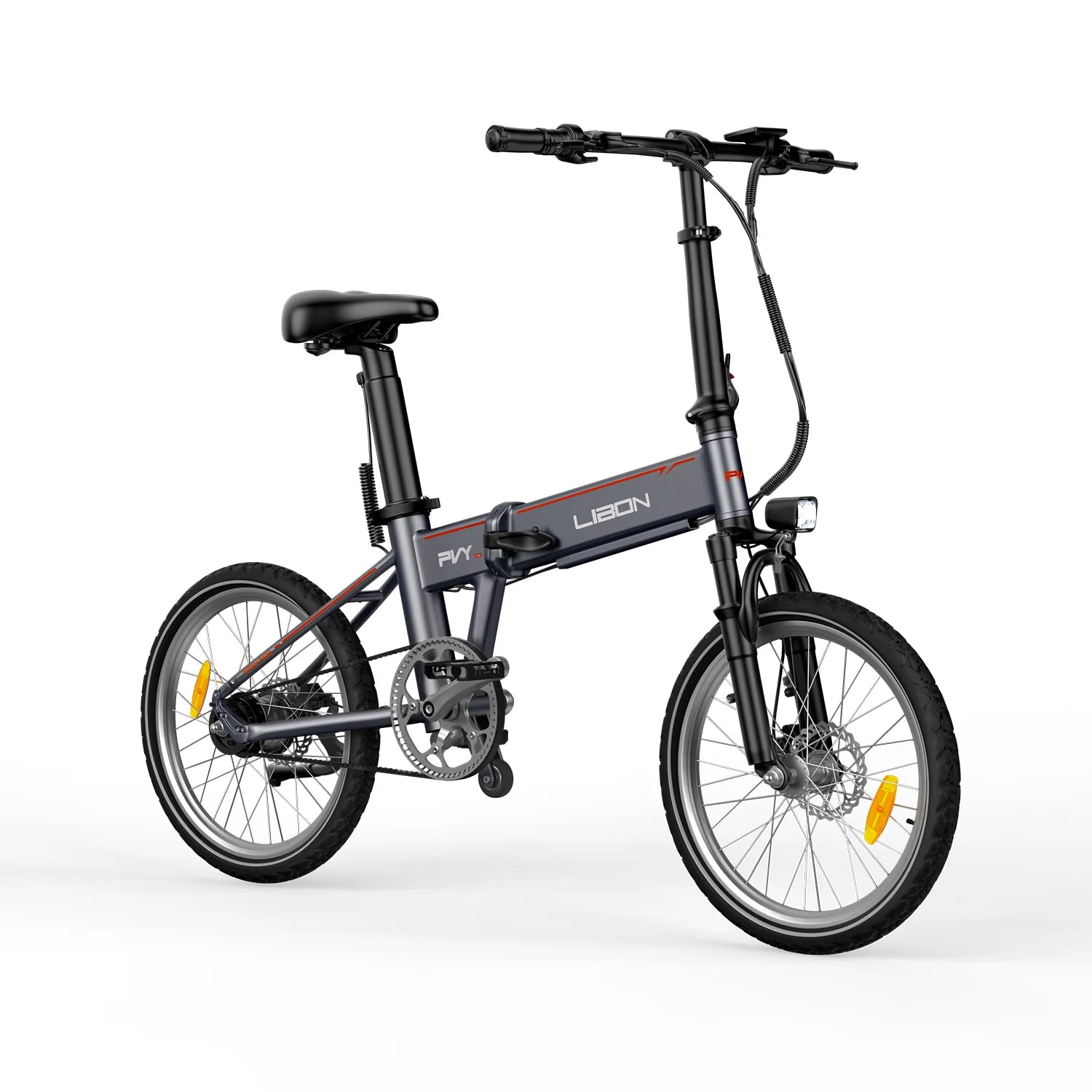 PVY Libon Vélo électrique 250W 36V20.4Ah - Moteur 250W Batterie 36V20.4Ah Freins hydrauliques 20 pouces - Argent