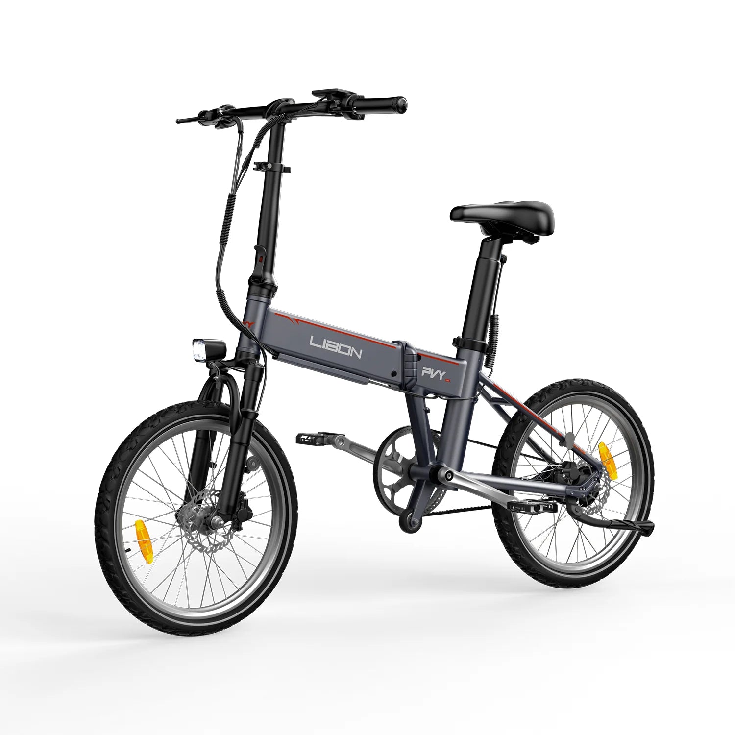 PVY Libon Vélo électrique 250W 36V20.4Ah - Moteur 250W Batterie 36V20.4Ah Freins hydrauliques 20 pouces - Argent