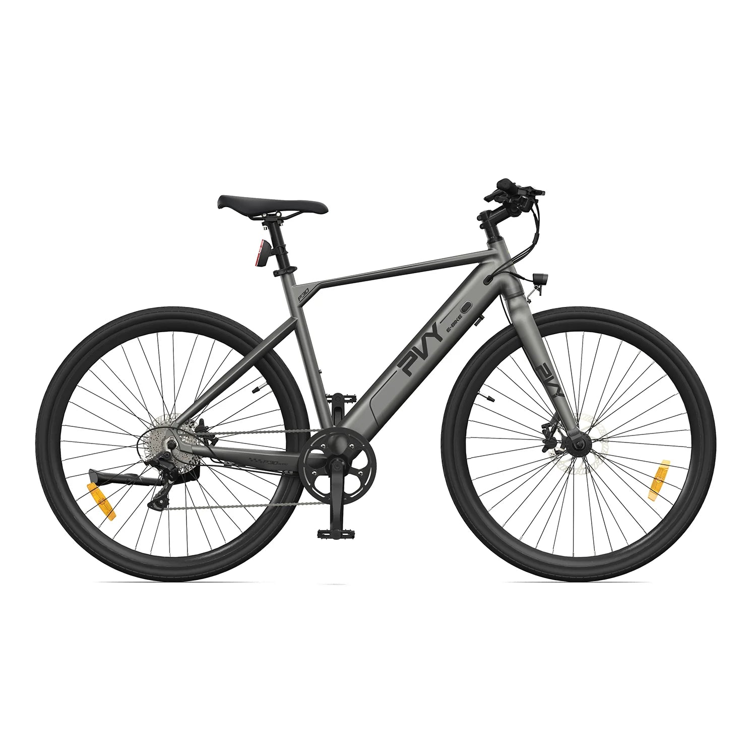 PVY P30 Electric Bicycle - 250W Motor 36V13.5Ah Battery 27.5 Inch Hydraulic Brakes - Grey