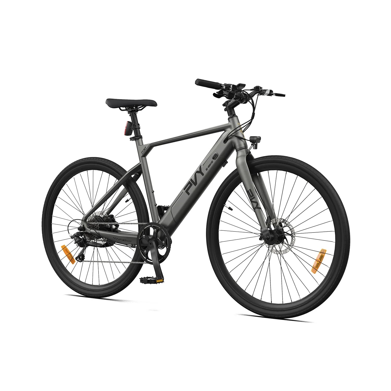 PVY P30 Electric Bicycle - 250W Motor 36V13.5Ah Battery 27.5 Inch Hydraulic Brakes - Grey