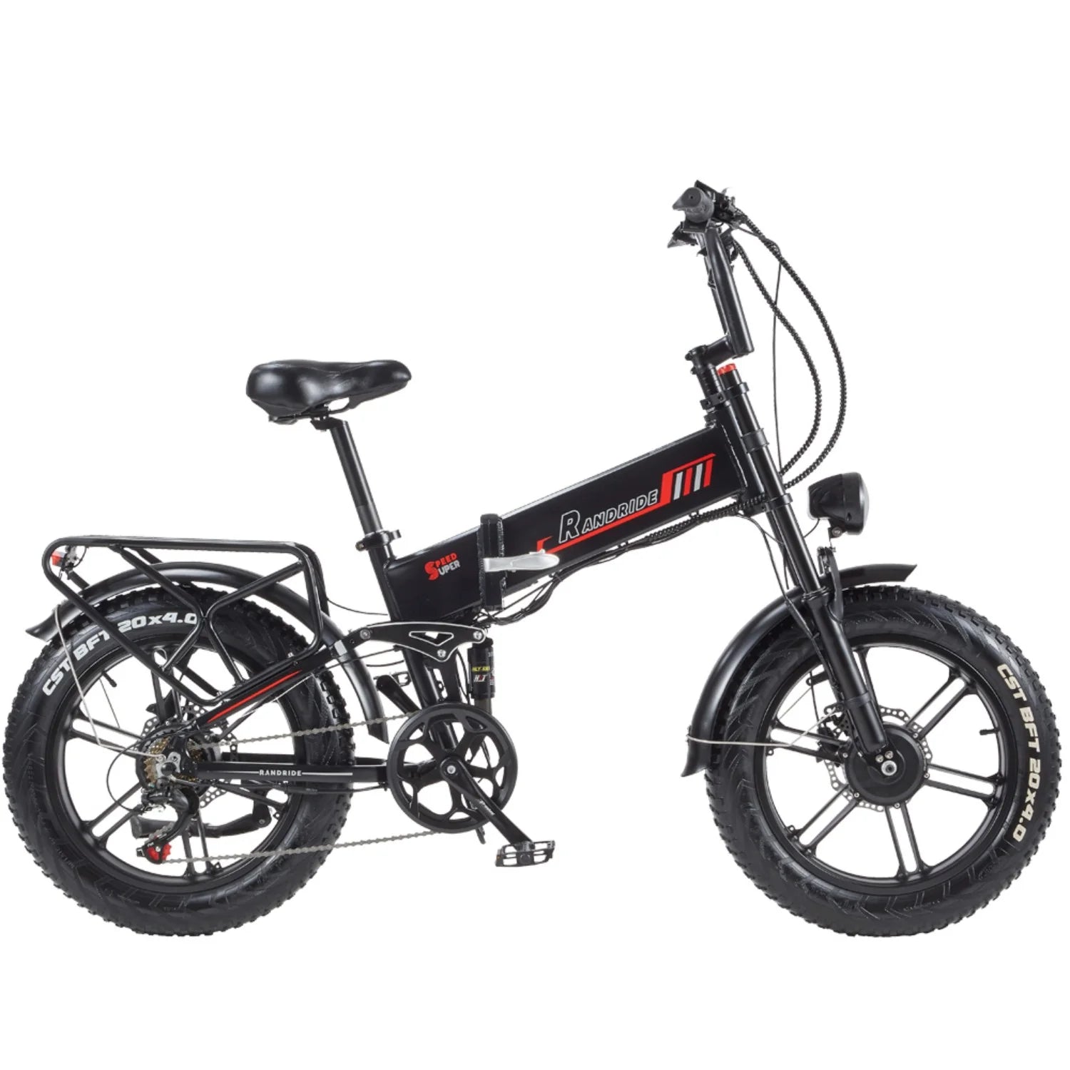 RANDRIDE YX 20M E-Bike - Motor 1000W Akku 48V17Ah 20 Zoll Hydraulische Bremse - Schwarz
