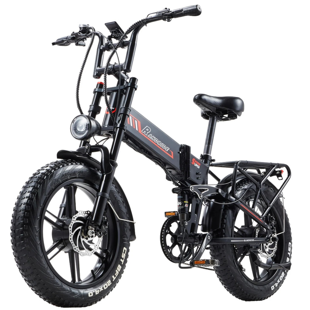 RANDRIDE YX 20M E-Bike - Motor 1000W Akku 48V17Ah 20 Zoll Hydraulische Bremse - Schwarz