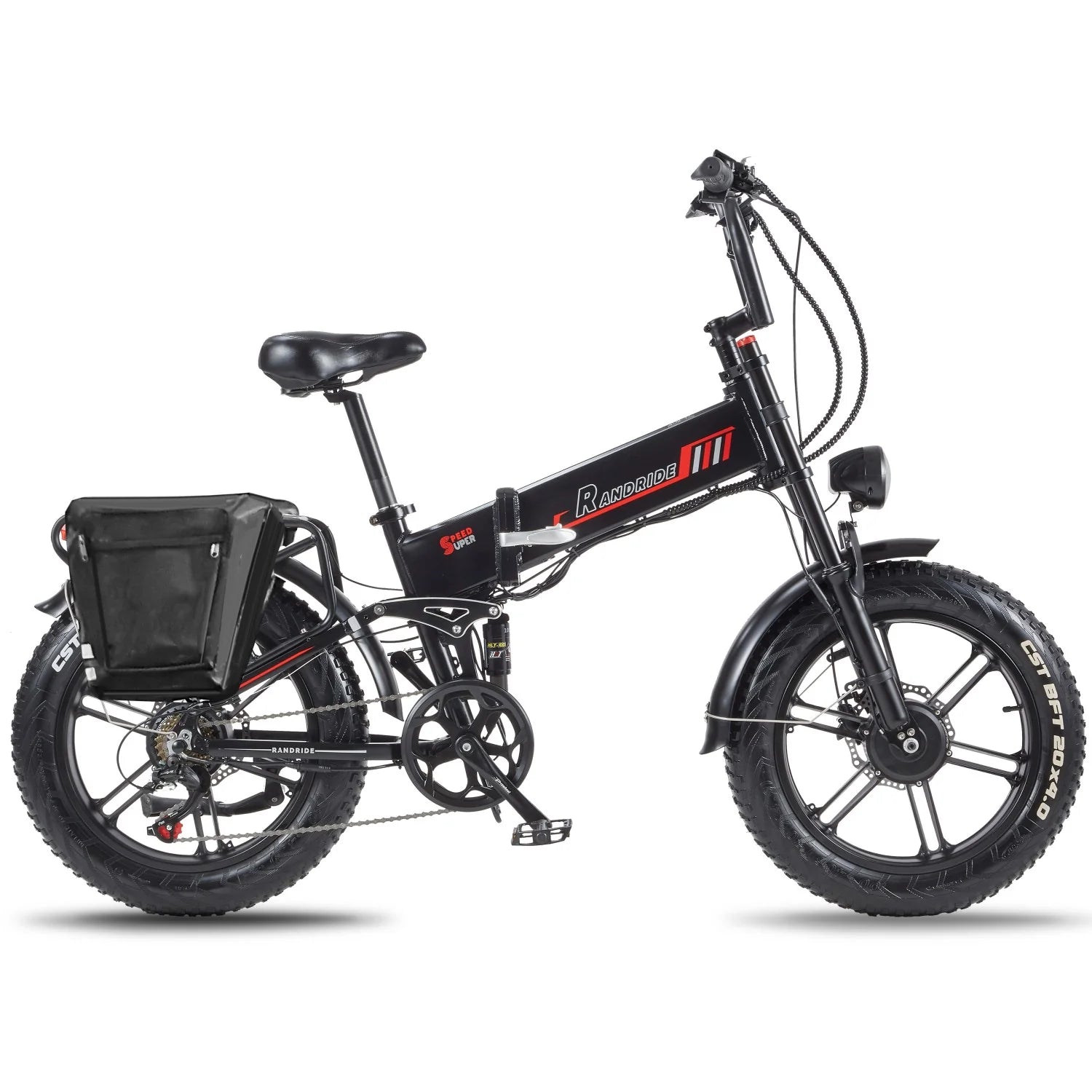 RANDRIDE YX 20M E-Bike - Motor 1000W Akku 48V17Ah 20 Zoll Hydraulische Bremse - Schwarz