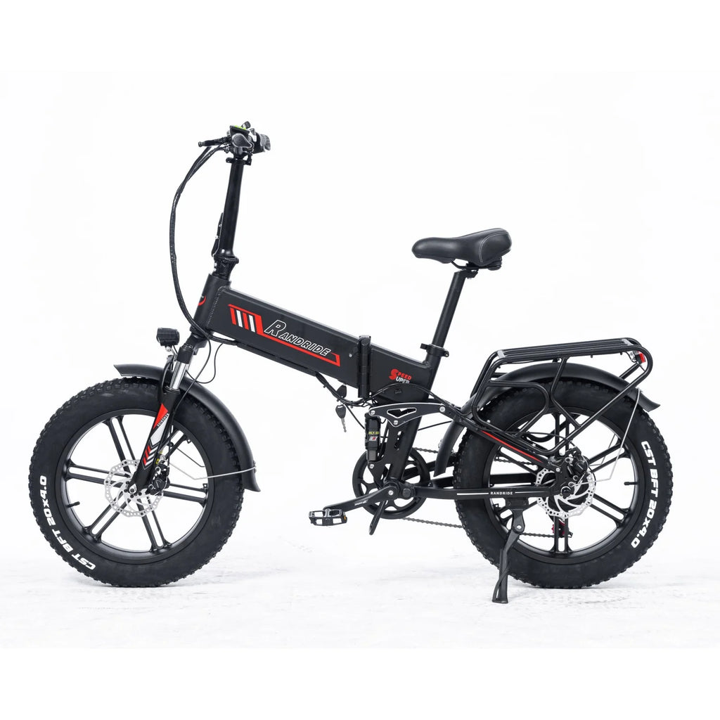 RANDRIDE YX 20M Vélo électrique pliant - Moteur 20 pouces 500W Batterie 48V17Ah Freins hydrauliques - Noir