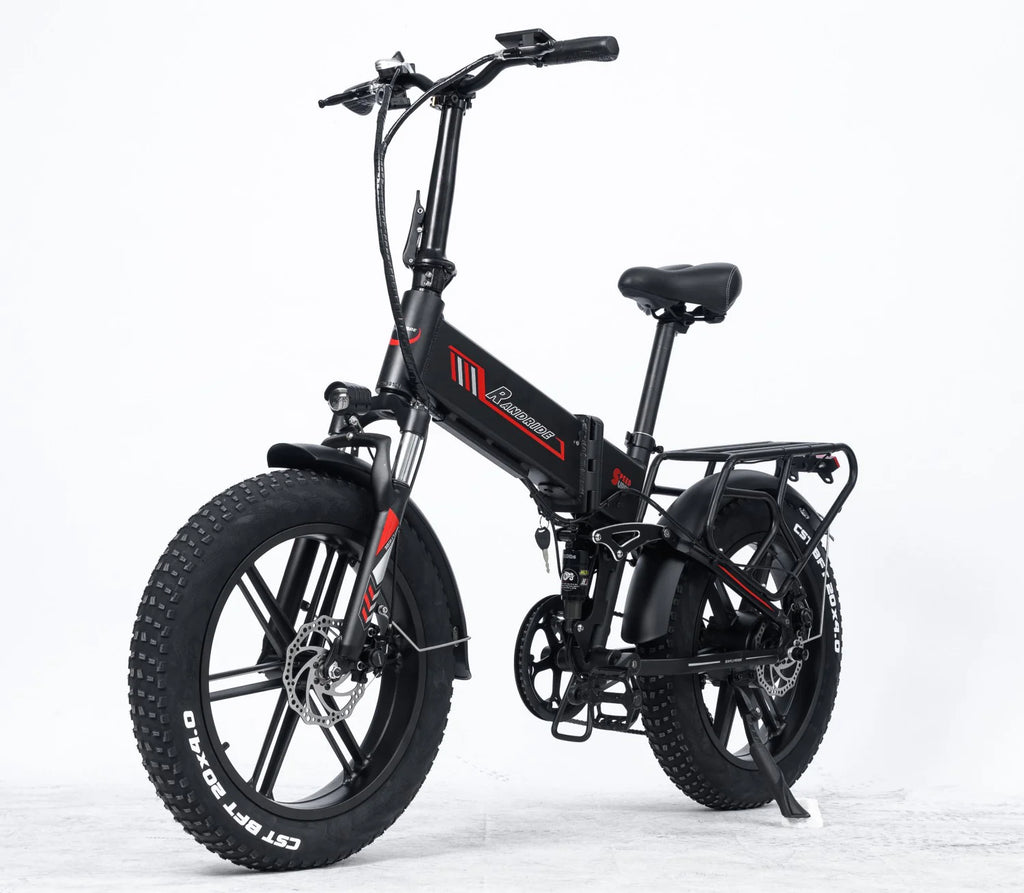 RANDRIDE YX 20M Vélo électrique pliant - Moteur 20 pouces 500W Batterie 48V17Ah Freins hydrauliques - Noir