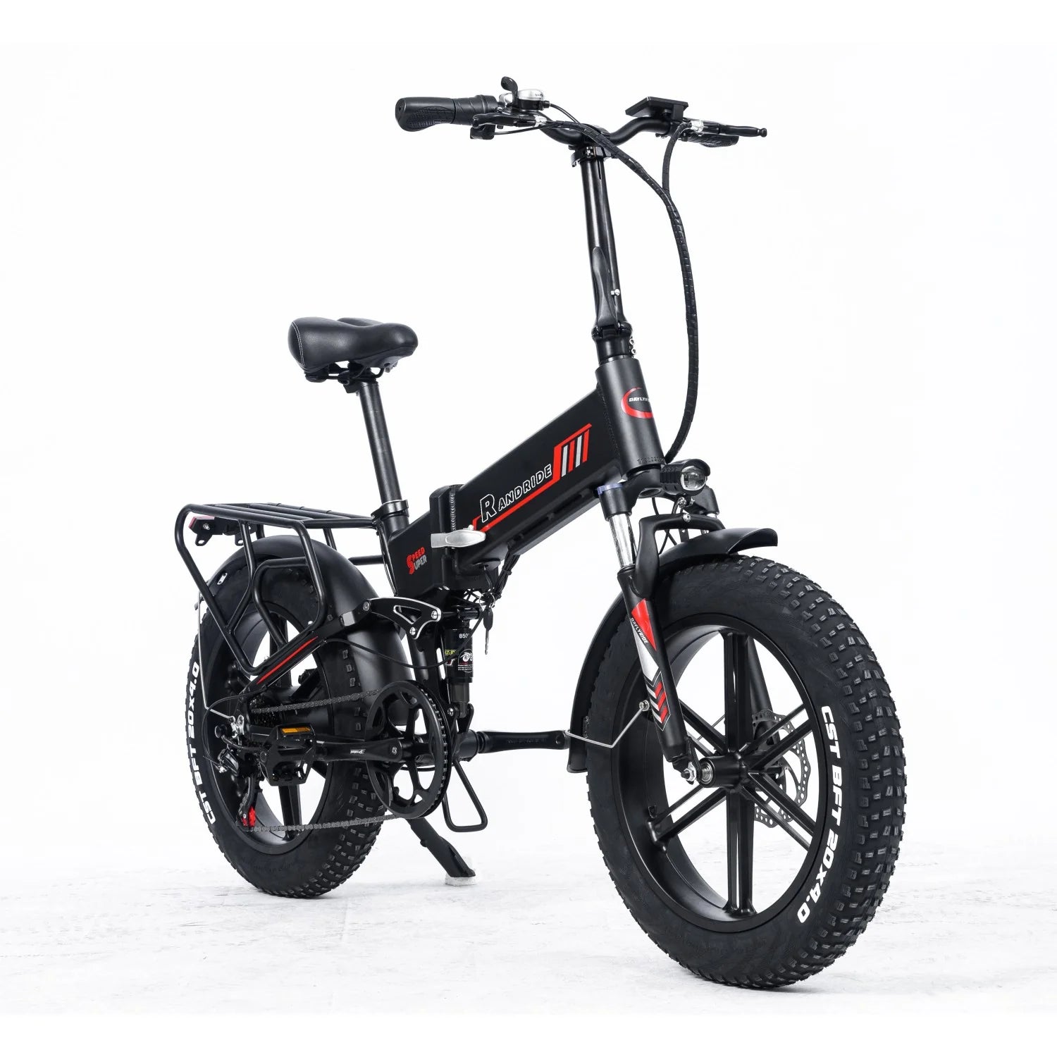 RANDRIDE YX 20M Vélo électrique pliant - Moteur 20 pouces 500W Batterie 48V17Ah Freins hydrauliques - Noir
