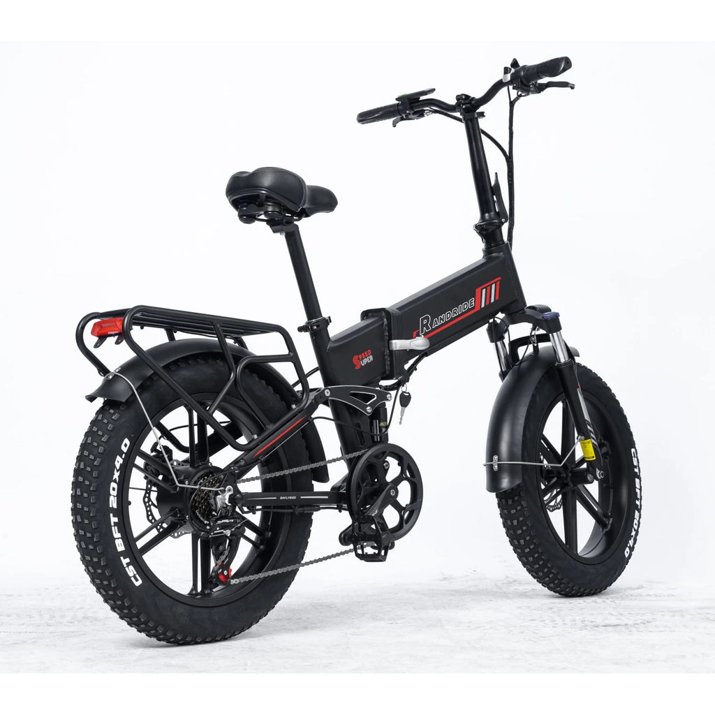 RANDRIDE YX 20M Vélo électrique pliant - Moteur 20 pouces 500W Batterie 48V17Ah Freins hydrauliques - Noir