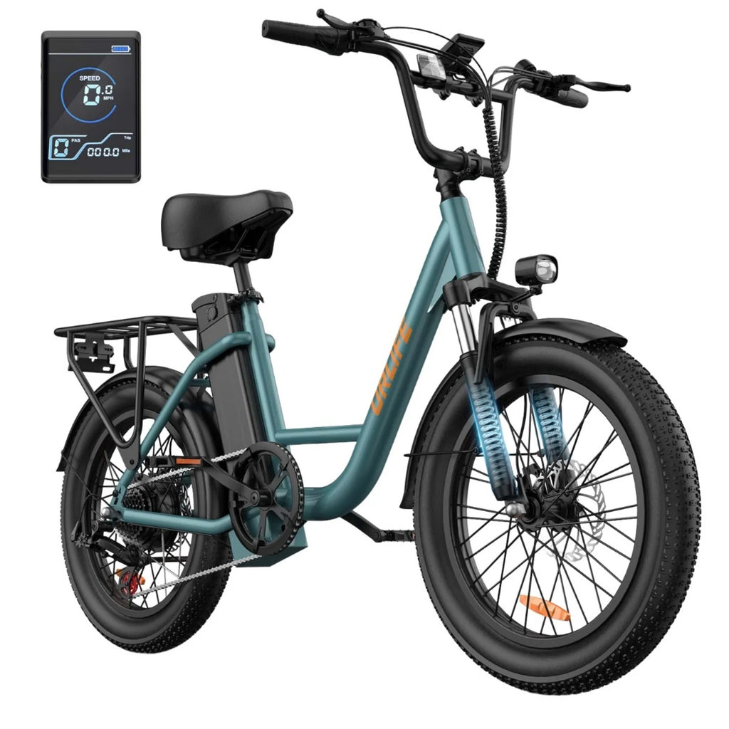 Elektrofahrrad URLIFE E20 - 250W Motor 48V 13Ah Batterie 20 Zoll Reifen Scheibenbremsen - Grün