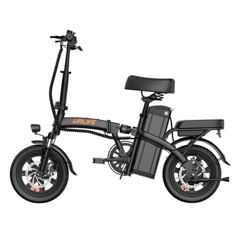 Elektrofahrrad URLIFE F1L - 250W Motor 48V 7.5Ah Batterie 14 Zoll  Reifen Scheibenbremse - Schwarz