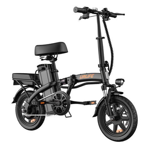 Elektrofahrrad URLIFE F1L - 250W Motor 48V 7.5Ah Batterie 14 Zoll  Reifen Scheibenbremse - Schwarz