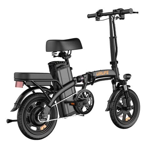 Elektrofahrrad URLIFE F1L - 250W Motor 48V 7.5Ah Batterie 14 Zoll  Reifen Scheibenbremse - Schwarz