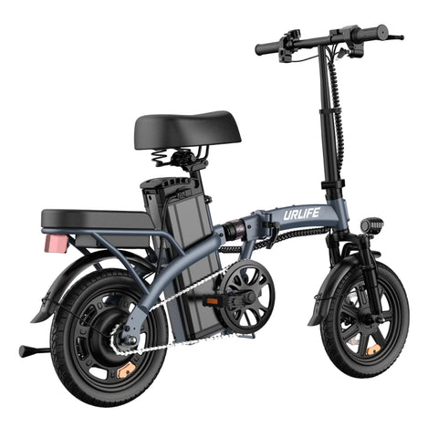 Elektrofahrrad URLIFE F1L - 250W Motor 48V 7.5Ah Batterie 14 Zoll  Reifen Scheibenbremse - Grau