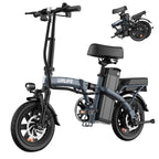 Vélo électrique URLIFE F1L - Moteur 250W Batterie 48V 7.5Ah Pneus 14 pouces Frein à disque - Gris