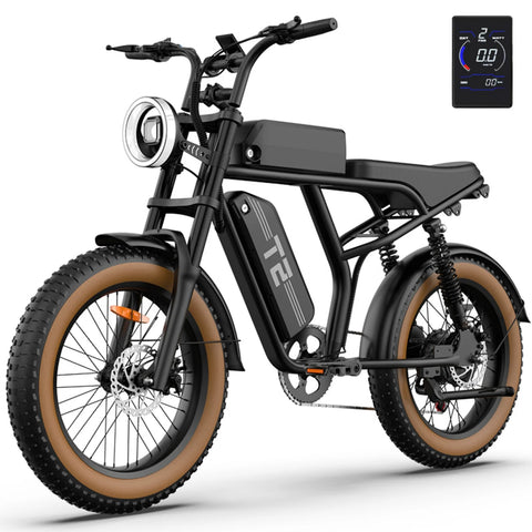 URLIFE T2 Elektrisches Fahrrad - Motor 250W Batterie 48V 15.6Ah mit Scheibenbremse Trittunterstützung - Braun