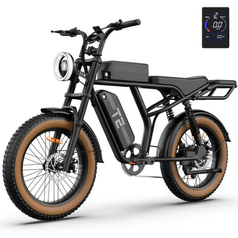 URLIFE T2 Elektrisches Fahrrad - Motor 250W Batterie 48V 15.6Ah mit Scheibenbremse Trittunterstützung - Braun