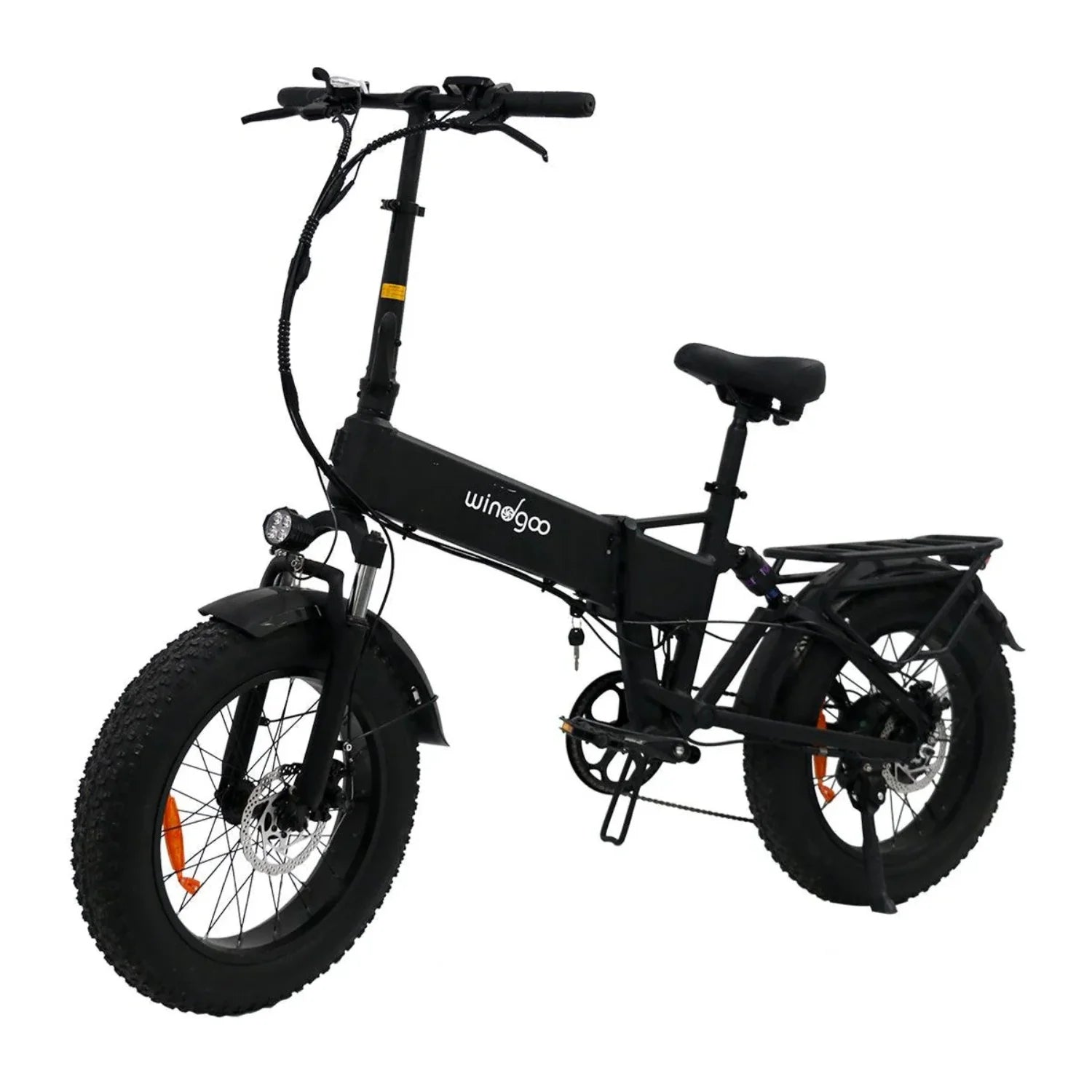Windgoo F22 Pro Foldable E-Bike - 250W Motor 48V 12.5Ah Battery 20x4.0 Inch Fat LCD Bike - Black