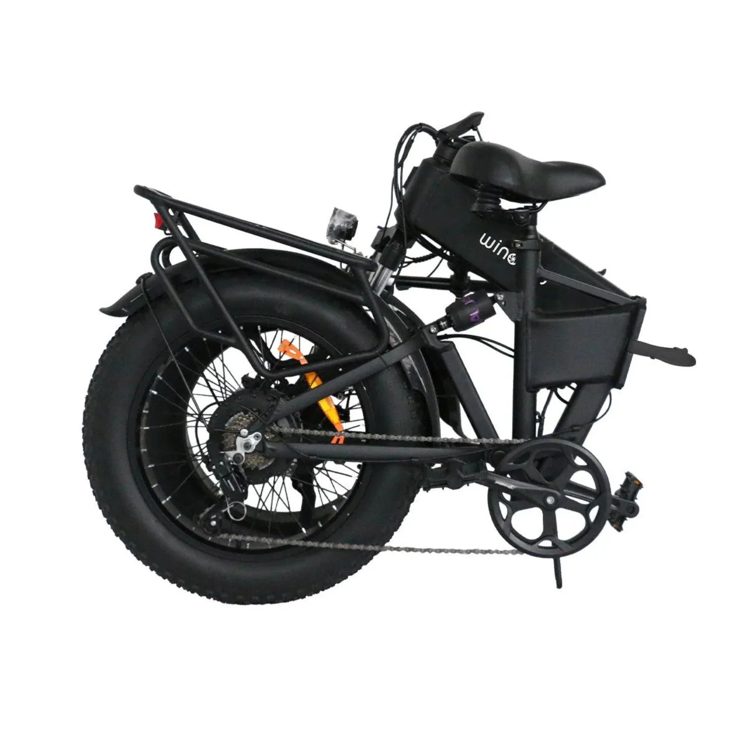 Windgoo F22 Pro Foldable E-Bike - 250W Motor 48V 12.5Ah Battery 20x4.0 Inch Fat LCD Bike - Black