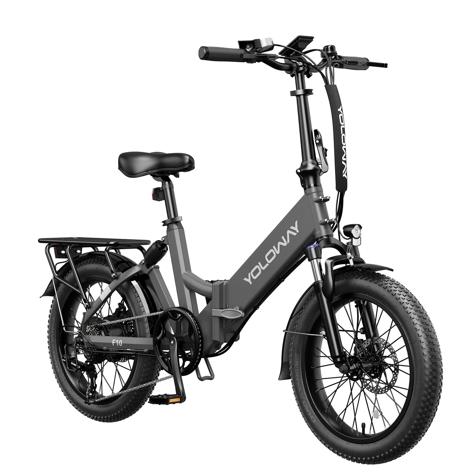 Vélo électrique Yoloway F10 Moteur 250W Batterie 36V12.5Ah Pneus 20*3.0 Freins à disque - Noir