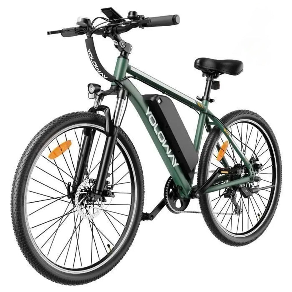E-Bike Yoloway M10 Motor 250W Battery 36V12.5Ah Tires 27.5*1.95 Disc Brakes - Green