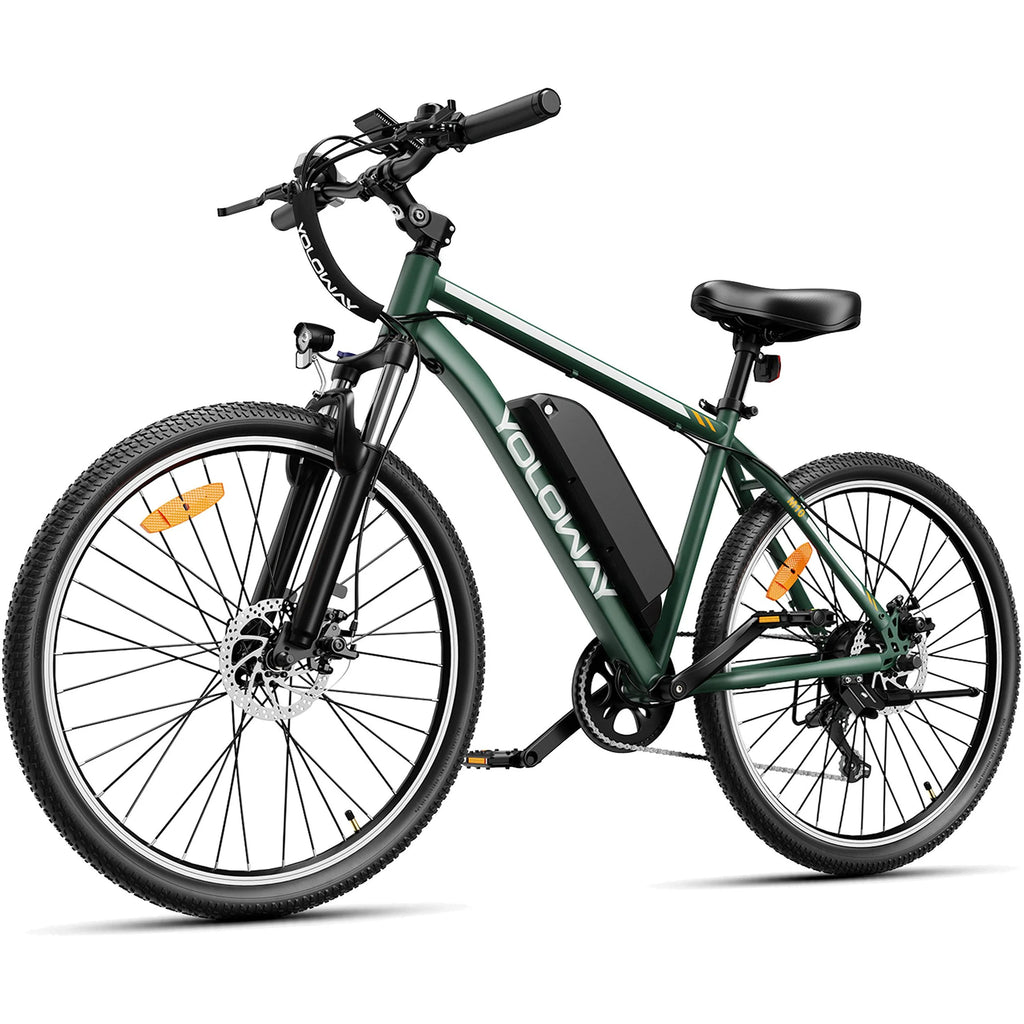 E-Bike Yoloway M10 Motor 250W Battery 36V12.5Ah Tires 27.5*1.95 Disc Brakes - Green